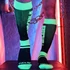 Kép 1/5 - Eternity Magas Zokni Fekete-Zöld Neon - Prémium Intim Kényelem Érzéki Stílusban