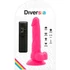 Kép 7/7 - DIVERSIA - RUGALMAS VIBRÁLÓ DILDÓ RÓZSASZÍN 18 CM -O- 4 CM