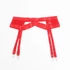 Kép 10/10 - SUBBLIME – érzéki piros bondage melltartó harisnyatartóval L/XL