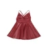 Kép 7/10 - SUBBLIME - 955403 Elegáns Ruha Burgundy Bőr Pántokkal L/XL