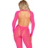 Kép 5/5 - LEG AVENUE - Rózsaszín, nyitott hátú bodystocking, egy méret
