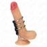 Kép 1/4 - KINK - fém péniszgyűrűk bőr összekötővel (3,7-5 cm)