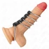 Kép 1/4 - KINK – bőrrel összekötött fém péniszgyűrűk (3,7–5 cm)