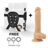 Kép 2/10 - COCK MILLER HÁM + DUPLA SŰRŰSÉGŰ SZILIKON DILDÓ 3 PÉNISZGYŰRŰVEL 18 CM