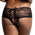 Kép 1/4 - QUEEN LINGERIE – virágmintás csipkés bugyi hátul nyitott S/M