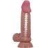 Kép 5/7 - PRETTY LOVE - CSÚSZÓ BŐR SOROZAT REALISZTIKUS VIBRÁTOR CSÚSZÓ BARNA BŐR TAPADÓKORONGGAL 19,4 CM