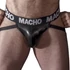 Kép 1/2 - Macho MX25NC – prémium fekete bőr jockstrap