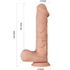 Kép 8/9 - GYÖNYÖRŰ TALÁLKOZÁS BERGRISI RUGALMAS REALISZTIKUS VIBRÁTOR 26 CM - TERMÉSZETES