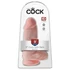 Kép 1/5 - King Cock 9 Chubby - tapadókorongos, herés dildó (23cm) - natúr