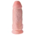 Kép 3/5 - King Cock 9 Chubby - tapadókorongos, herés dildó (23cm) - natúr