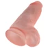 Kép 5/5 - King Cock 9 Chubby - tapadókorongos, herés dildó (23cm) - natúr