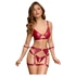 Kép 1/9 - / Cottelli Bondage - fényes melltartó szett és kar bilincs (piros)