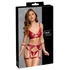 Kép 9/9 - / Cottelli Bondage - fényes melltartó szett és kar bilincs (piros)