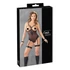 Kép 1/6 - Cottelli Bondage - fém gyűrűs body és kar bilincs (fekete)
