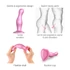 Kép 3/5 - Strap-on-me Curvy S - hullámos, tapadókorongos dildó (pink)