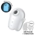 Kép 7/8 - / Satisfyer Glowing Ghost - világító léghullámos csiklóizgató (fehér)