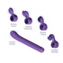 Kép 5/9 - Magic Stick - vibrátor cseréléhető feltétekkel (lila)