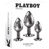 Kép 2/9 - Playboy - anál plug szett - 3 részes (ezüst)