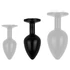 Kép 5/5 - / Easytoys Anal Collection - fém anál plug kővel - M (fekete)