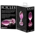 Kép 8/9 - Icicles No. 48 - virágos üveg anál kúp (pink)