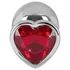 Kép 2/7 - You2Toys - Diamond - 85g-os alumínium anál plug (ezüst-piros)