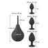 Kép 14/15 - Black Velvet - anál plug szett (4 részes) - fekete