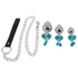 Kép 1/16 - You2Toys - Butt Plug Set - anál plug szett + póráz (ezüst)