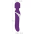 Kép 18/21 - Javida Wand & Pearl - 2in1 masszírozó vibrátor (lila)