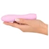 Kép 6/15 - Cuties Mini 3 - akkus, vízálló, bordázott vibrátor (pink)