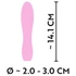 Kép 14/15 - Cuties Mini 3 - akkus, vízálló, bordázott vibrátor (pink)