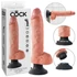 Kép 2/13 - King Cock 10 tapadókorongos vibrátor (25 cm) - natúr