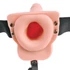 Kép 6/15 - Fetish Strap-On 6 - felcsatolható, üreges vibrátor (natúr)