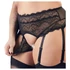 Kép 10/17 - Cottelli Plus Size - strasszos, csipke fehérnemű szett (fekete)
