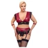 Kép 1/15 - / Cottelli Bondage Plus Size - csipkés melltartó szett (piros)