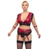 Kép 2/15 - / Cottelli Bondage Plus Size - csipkés melltartó szett (piros)