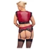 Kép 8/15 - / Cottelli Bondage Plus Size - csipkés melltartó szett (piros)