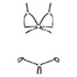 Kép 8/11 - Cottelli Bondage - fényes dísz testhám bikini (fekete)