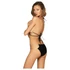 Kép 2/13 - / Obsessive Goldivia - fényes, nyakpántos bikini (arany-fekete)