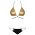 Kép 12/13 - / Obsessive Goldivia - fényes, nyakpántos bikini (arany-fekete)