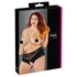 Kép 1/7 - Cottelli Plus Size - csipkés gyöngyös nyitott bugyi (fekete)