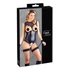 Kép 1/11 - Cottelli Bondage - fényes nyitott body és kar bilincs (fekete)