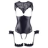 Kép 8/11 - Cottelli Bondage - fényes nyitott body és kar bilincs (fekete)