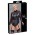 Kép 1/15 - Cottelli Bondage Plus Size - csipkésujjú body (fekete)