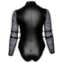 Kép 14/15 - Cottelli Bondage Plus Size - csipkésujjú body (fekete)