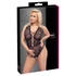 Kép 1/22 - Cottelli Curves Plus Size - átlátszó mintás body (fekete)