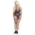 Kép 8/22 - Cottelli Curves Plus Size - átlátszó mintás body (fekete)