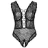 Kép 17/22 - Cottelli Curves Plus Size - átlátszó mintás body (fekete)