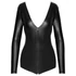 Kép 5/6 - Noir - fényes hosszú ujjú body (fekete)