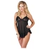 Kép 2/9 - Cottelli - Lenge, fodros babydoll (fekete)
