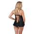 Kép 4/9 - Cottelli - Lenge, fodros babydoll (fekete)